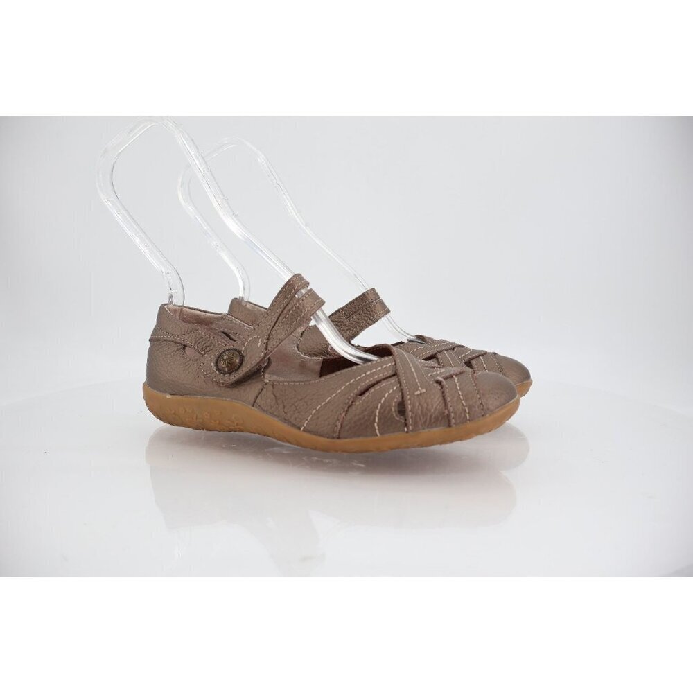 Spring Step Luvett Mary Jane Shoes Women's Size 37 6 Bronze Leather Flats